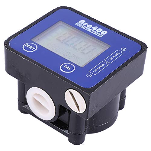 Dioche Flow Meter 1/2" Flow Water Sensor Meter 1% Accuracy LCD Display Gas Fuel Oil Flow Meter Petrol Blue