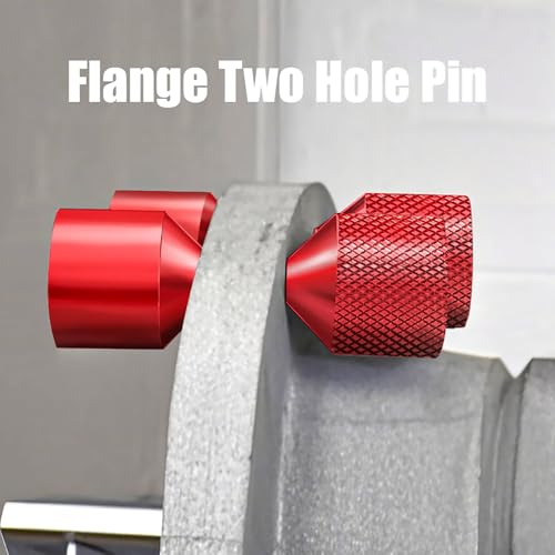 2 Pcs Aluminium Flange Two Hole Pins Set - 1-5/8'' Diameter Alignment Pin Red 1-5/8''