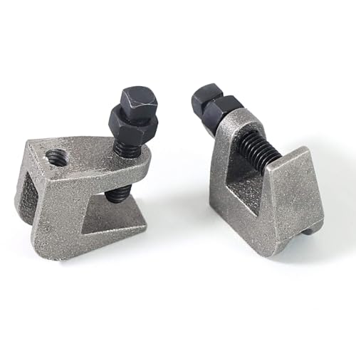 Top Beam Clamps, UNC 1/2" Iron Safety Rod Beam Clamp, 3/4" Jaw Opening, Beam Wall Ceiling Mount Vertical Piping Support-Clamp for Copper, PVC Tubing, 10 Packs