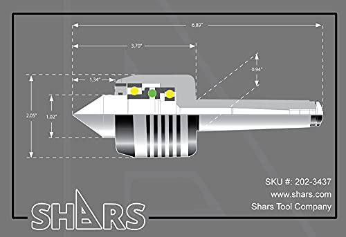 Shars 3MT Precision Live Center 202-3437 3MT 202-3437