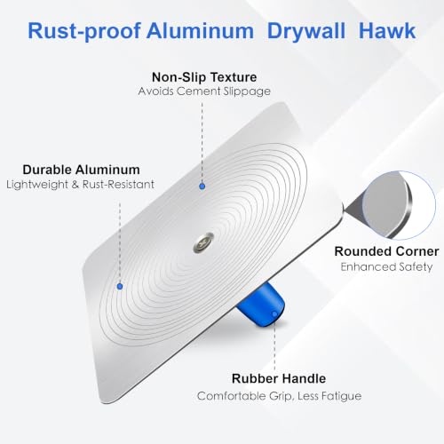 2PCS Drywall Hawk and Trowel Set, Stucco tools for Plaster Mortar 2PCS - Drywall Hawk & Trowel