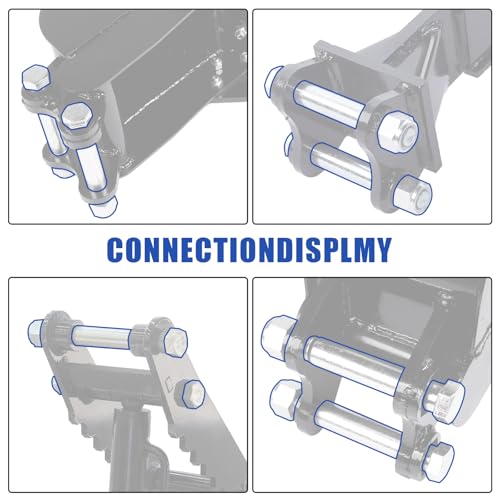 Mini Excavator Pins 25mm/0.98in with Self-Locking Nut, High-Strength Manganese Steel Link Pins for Bucket Attachments (2-Pack) - Compatible with Small Diggers & Backhoe Accessories 2 PCS