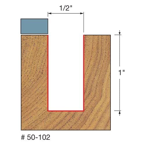 Freud 42-104 1/2" (Dia.) Bearing Flush Trim Bit and Freud 50-102 1/2" (Dia.) Top Bearing Flush Trim Bit
