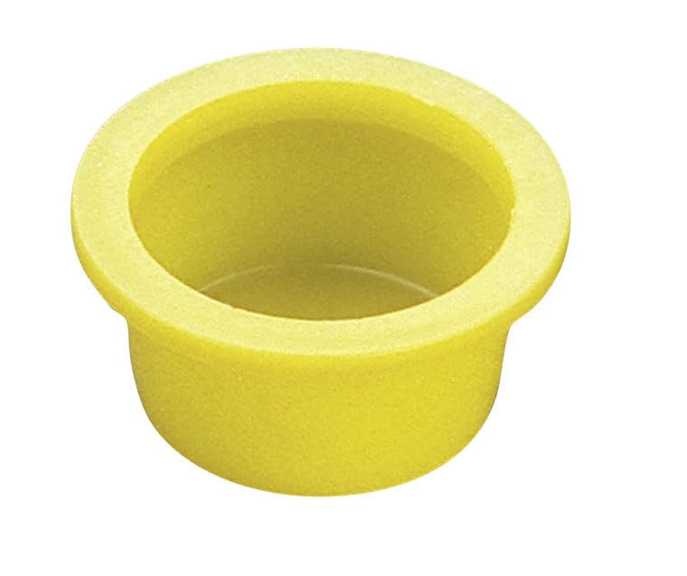Caplugs WW-WF-25 WW Series, Plastic Tapered Cap & Plug with Wide Thick Flange, Yellow LD-PE, Cap OD 1.115" x Plug ID 1.314", Threaded and Non-Threaded Protection, Masking, Pack of 300 (QWF251AO1)