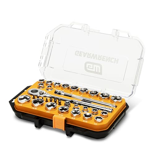 GEARWRENCH 36 Piece 3/8” Dr 72T 12 Pt Drive Mechanics Tool Set | GW72SWS38 SAE/Metric