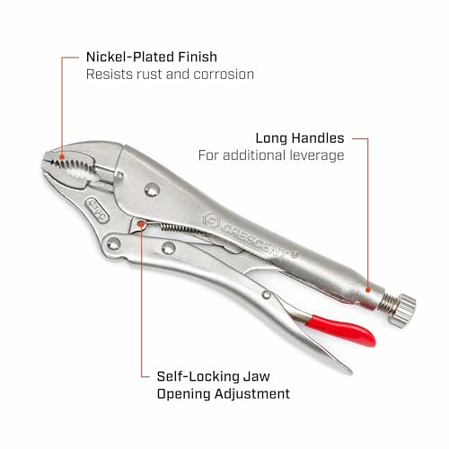 Crescent 5 Piece Curved & Long Nose Locking Plier Set | CLP5SETN-08 New