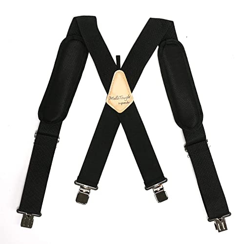 MELOTOUGH Padded Tool Belt Work Suspenders With Super Strong Clip + Tool Holster Cordless Drill Holster/Hook Single