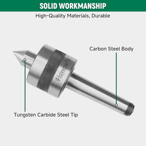 Hoteche MT2 Lathe Accessories - Rotating Centring Tip Made of Tool Steel for Effective Clamping - Elastic Connection for Lathe and Milling Machine - Ideal for Precise Machining of Metal Parts