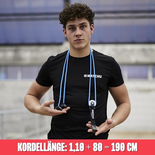 Matchu Shoulder Pulley, Shoulder Pulley, with Pulley, for Mobility and Blood Circulation, Easy to Attache, Shoulder and Arm Training, Blue/Black, 190 cm