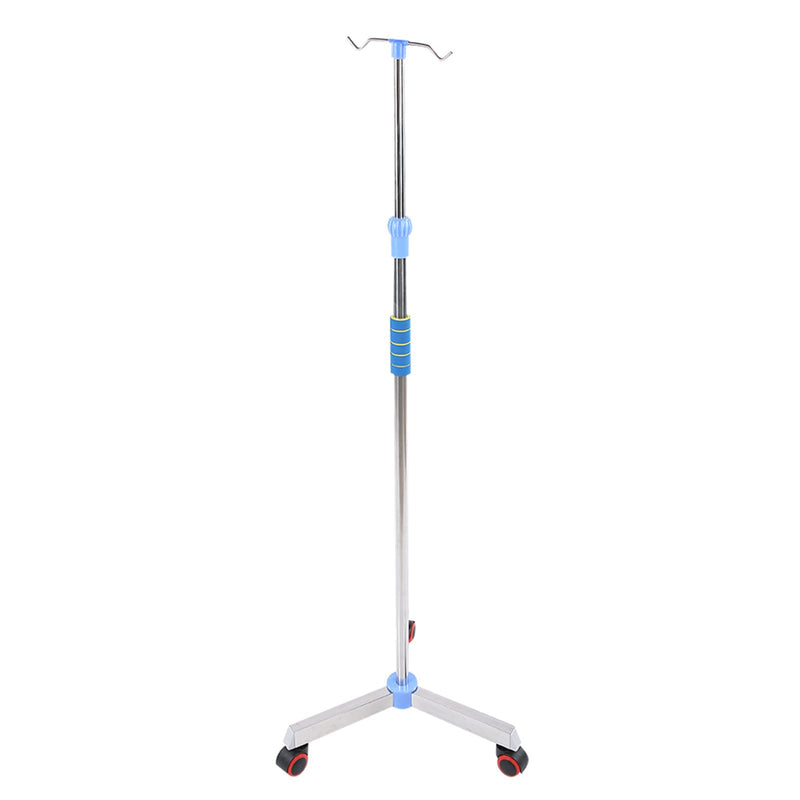 Stainless Steel IV Stand with Multiple Hooks and Wheels, IV Bag Stand, for Community Service Centers, Home Care, Maximum Durability, Nursing Homes