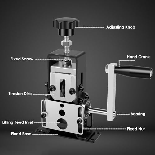 Manual Wire Stripper Machine, 0.06''-0.98'' Scrap Copper Wire Stripping Machine with Hand Crank or Drill Powered, Copper Wire Peeler Machine, Portable Aluminum Frame Wire Peeler