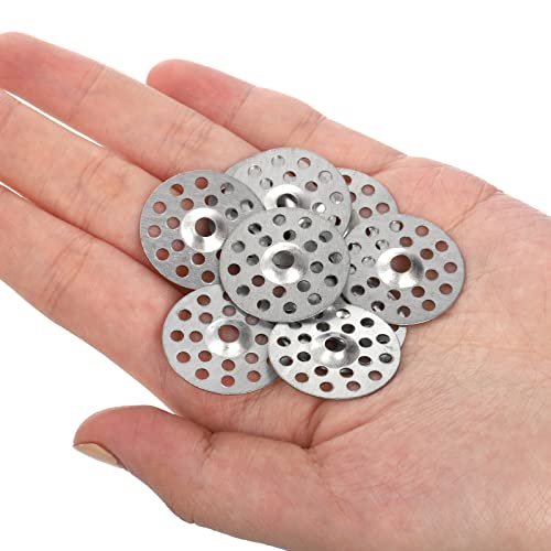 Peohud 600 Pcs 1 Inch Plaster Washers, Metal Washers for Screws, Plaster Repair Rings Profile Washer Flat Washer for Wall Ceiling Drywall Repair and Fix