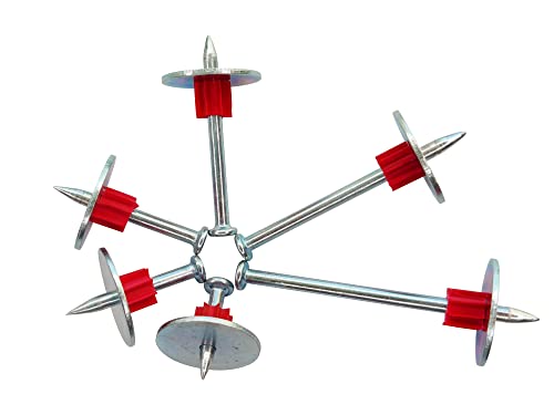3" Powder Actuated Fasteners, Drive Pins with 1" Washer,100pcs/pack 3"