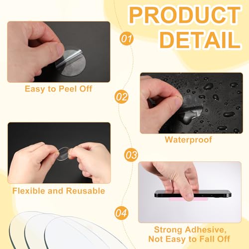 uxcell 50pcs 1.37" Heavy Duty Double Sided Tape Adhesive Sticky Dot