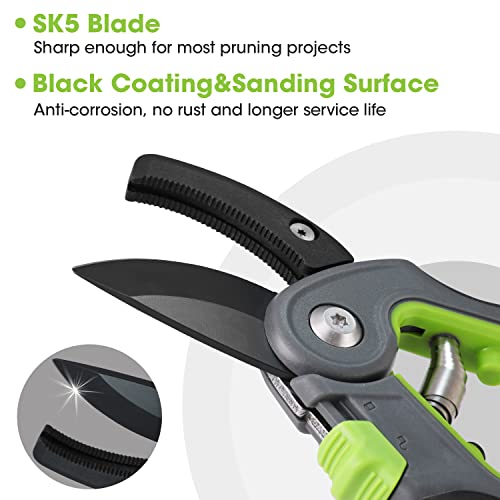 WORKPRO Hori Hori Garden Knife 8’’ Anvil Pruning Shears, Stainless Steel Blade, Ideal for Weeding, Planting, Digging