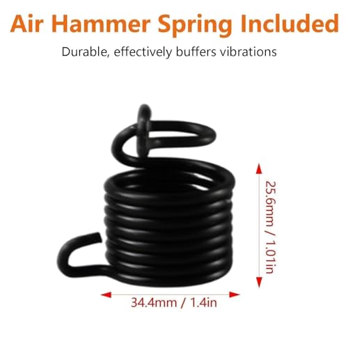 42Cr-Mo Air Hammer Bits 18''(450mm) Long 3-Piece Set, 3/4'' Air Chisel, 3/8'' Point Tip, 7/32'' Point Tip, 0.401" Shank, Air Hammer Attachments, HRC60, Rolled Rust-resistant Oil Treatment,Cold Chisel 18'' Long 3-Piece set