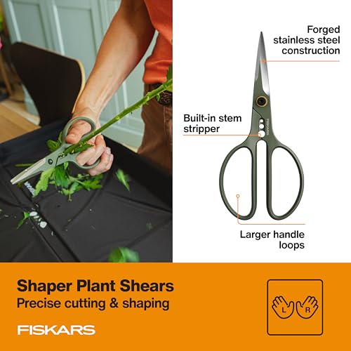 Fiskars Indoor Plant Care 3-Piece Set, Precision Gardening Tools, Green