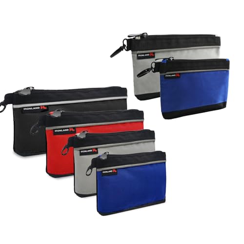 4 Pack Waterproof Mesh Small Tool Bags and 6 Pack Small Tool Pouches with Zipper