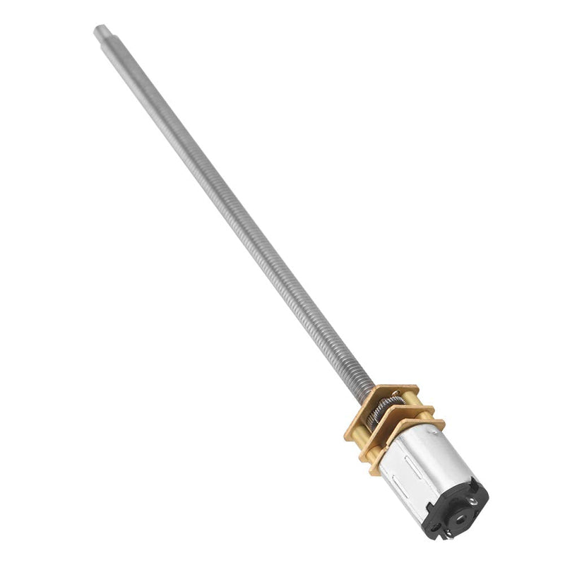 DC 6/12V gear motor with long output shaft M4 x 100mm, gear motor 30/60/100/150/200/300/400/600 RPM(6V 200 rpm) 6V 200RPM