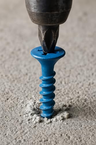 BCP Fasteners 1/4" x 2-3/4" Flat Head Diamond Tip Concrete Screws, 100 Pack 1/4" x 2-3/4"