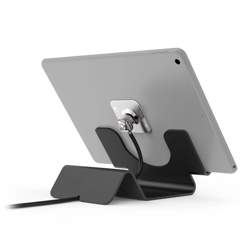 Universal Security Tablet Holder With Security Cable Lock and Plate, Black (CL12UTHBB)