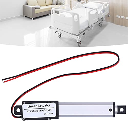 High Speed Linear Actuator, Linear Actuator 50mm Stroke DC 12V Low Noise Internal Limit Switch Mini Linear Motion Actuator ，for Automotive Industrial Medical(Stroke 50mm-4mm/s-150N)