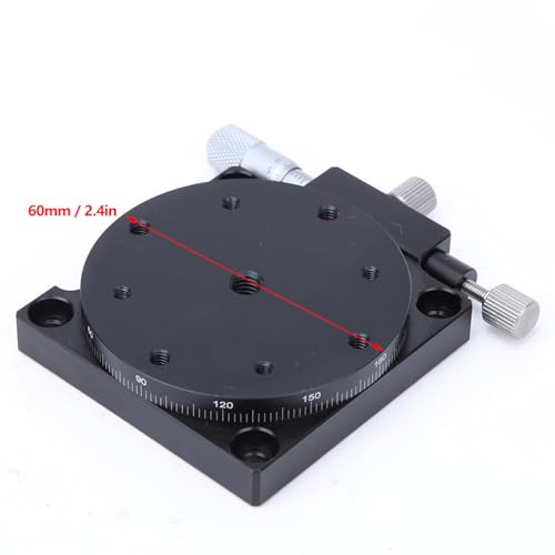 RS60-L Manual Linear Stage Trimming Aluminum Alloy 60mm Diameter Micrometer Drive 0 01mm Accuracy Anodized