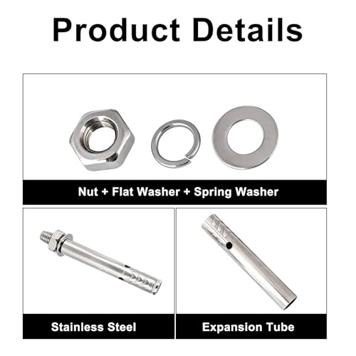3/8"x3" Hex Head Sleeve Anchor 10pcs HS/PZLS-09 3/8"x3"