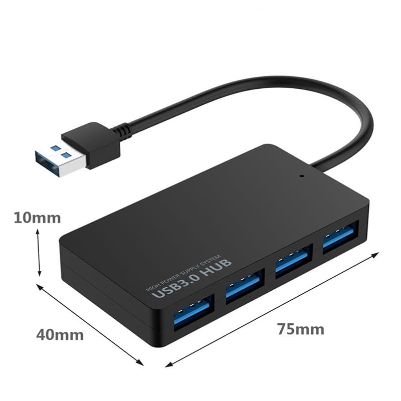 Slim USB 3.0 +2.0 Hub Distributor 4 Port Super Speed Data HUB Adapter, USB Splitter USB Expander for Notebook Laptop PC