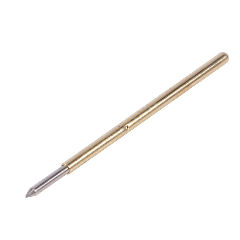 100pcs P50-B1 Spring Test Probe Pogo Pin Test Tools Dia 0.48mm Pointed Head 0.68mm Thimble Length 16.55mm PCB Testing Pin Spring Contact Probe for PCB Gold Fingering and Pads