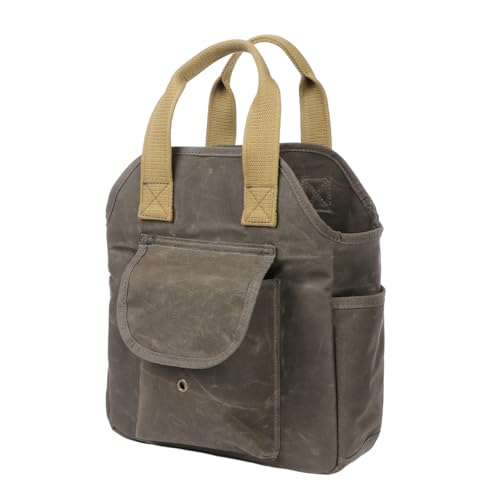 Waxed Canvas Garden Tool Bag Heavy Duty Yard Storage Florist Tote Organizer