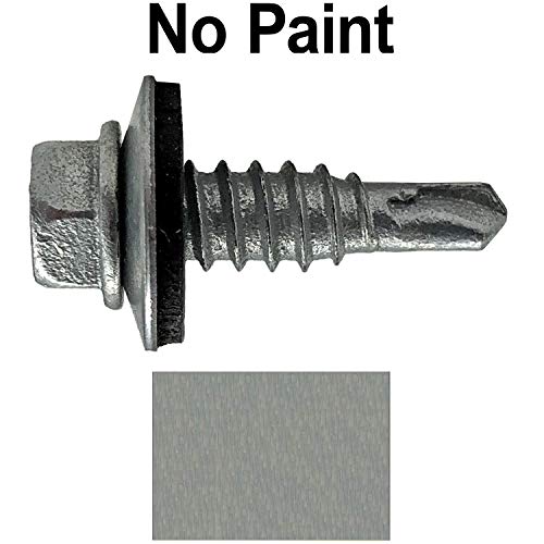 14 x 7/8" NO Paint - Stitch Tek Metal Roofing Screws Type 1 Drill Point - Hex Washer Head 9/16" EPDM Washer 1 x 250 Count Bag - 250 Screws