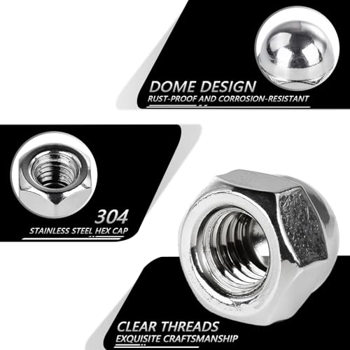 1/2"-13 Acorn Cap Nuts 304 Stainless Steel Hardware Nuts HS/LM-02 1/2-13