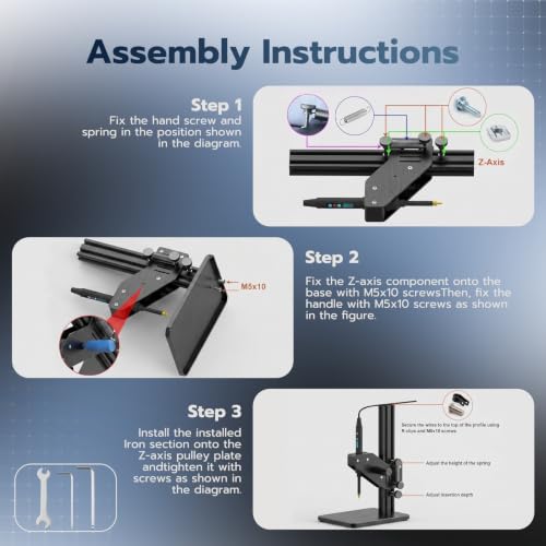 Vertical Heat Set Insert Tools Kit 200mm Working Height for 3D Printing 1