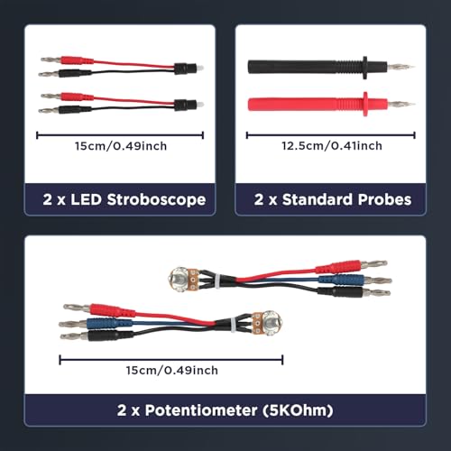 68PCS Automotive Circuit Test Leads Kit,Multimeter Terminal Test Leads Kit,Test Leads,Standard Probes,Alligator Clip,Banana Plug Adapters,SRS Connector