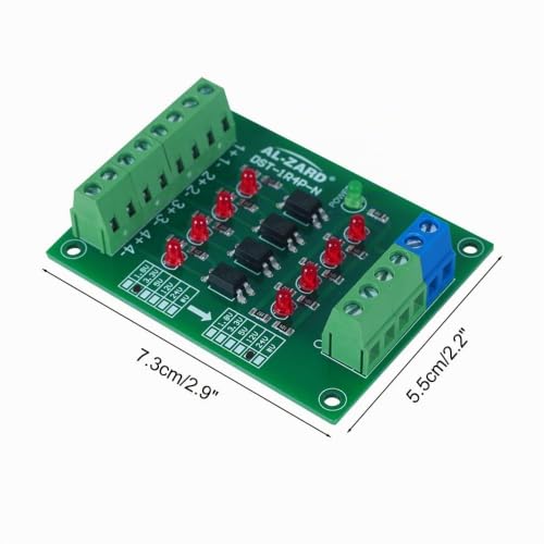 Optocoupler Isolation Board 4 Channel 3.3V to 24V Optocoupler Isolator PLC Signal Converter Board PLC Signal Converter Board