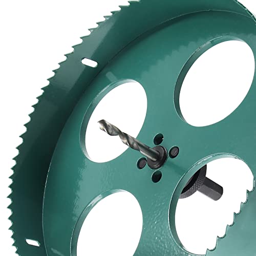 8-7/8 Inch / 225mm Bi-Metal Hole Saw with Arbor for Wood Drywall Hole Saw with Heavy Duty Arbor 8-7/8" / 225mm