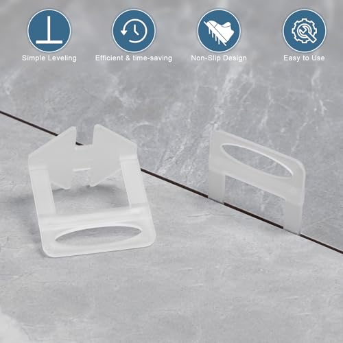 Tile Wedges 600 Pieces and Tile Spacers 1/16 Inch*500 Piece Tools Leveling Wedges, Spacers Clips for Stone Installation