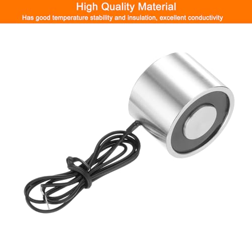 QUARKZMAN Round Solenoid Electromagnet DC 24V 150N 33LB/15kg Electromagnet Electric Solenoid for Automation Equipment | 150N 33LB/15Kg, For Automation Equipment, Electromagnet