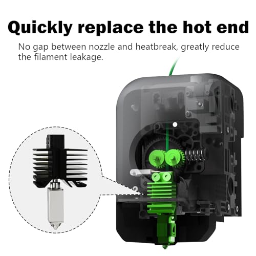 HzdaDeve Updated 0.2 mm P1S/P1P Hotend Hot End Full Assembly Print Head Hardened Steel Nozzle Extruder Ceramic Heating Cartridge Rod Thermistor Kit Replacement for Bambu Lab P1S P1P Series 0.2MM P1S/P1P Hotend