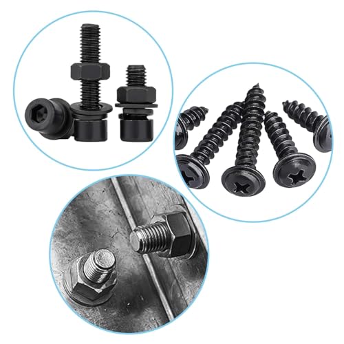 100 Pack 1/4" ID x 1-1/4" OD Fender Washers, Black Oxide, 18-8(304) Stainless Steel, Washers for 1/4" Screws & Bolts