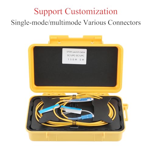 Fiber Optic OTDR Launch Cable Box, SC/APC-LC/APC 300M Single Mode