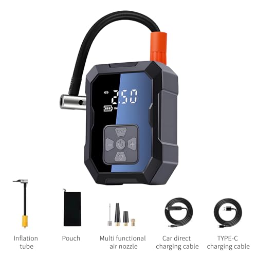 QUMOX Portable Air Compressor Tire Inflator - 4000mAh Rechargeable Cordless WY-7075