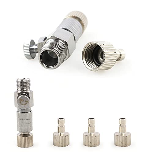 5 pcs Airbrush Adapter Set,Airbrush Quick Release Disconnect, 1/8" BSP Male and Female Coupling Set for Air Compressor and Airbrush Hose