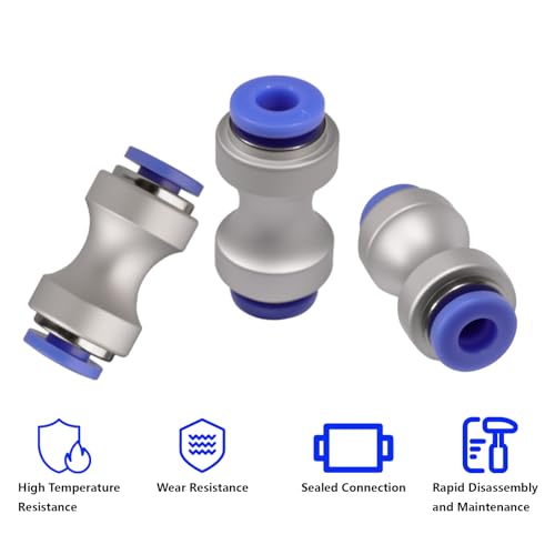 8PCS PTFE Tube Connector for Bambu Lab X1C/P1S/P1P AMS, 3D Ptiner Teflon Tube Pneumatic Joint for Filament Feeding