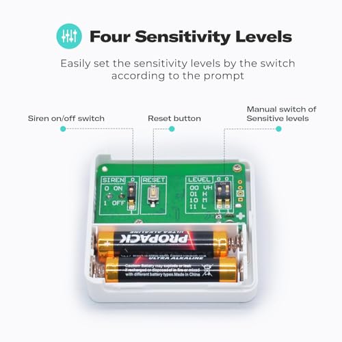 THIRDREALITY Zigbee Vibration Sensor, 110dB Alarm, Adjustable Sensitivity, Works with Echo, SmartThings, Home Assistant 1