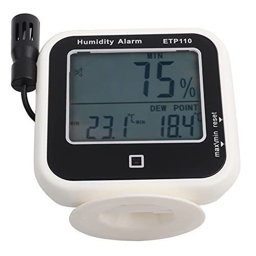 ETP110 Digital Hygrometer, Temperature Humidity Dew Point Meter, Portable Humidity Tester, Environmental Measuring Device for Home, Laboratory and Workshop