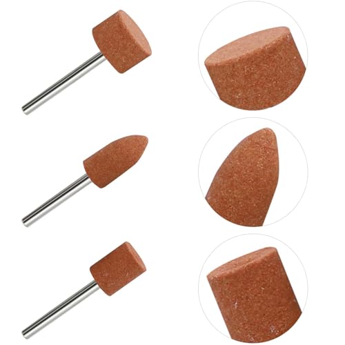 48 Pieces Corundum Sanding Tip Set, Sanding Attachments for Dremel, 1/8 Inch Shank for Grinding, Polishing, Deburring, for Use on Gemstones, Glass, Metal and Wood
