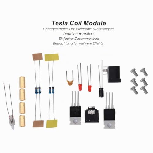 Tesla Coil, Tesla Coil Kit, Musical Tesla Coil, Tesla Coil Module, Plasma Speaker, Disassembled Mini DIY Electronics Kit, Tool, 15W DC 15-24V, 2A
