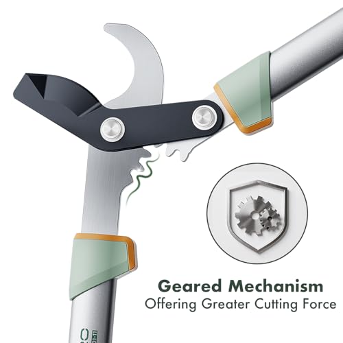 PrunePro Pruning Shears & Loppers for Branch Cutting Professional Bypass Hand Pruner Limb Cutter Sharp Stainless Steel Blade with Non-Stick Teflon Coating